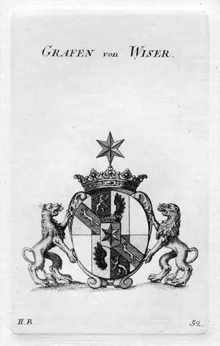 von Wiser Wappen Adel coat of arms heraldry Heraldik Kupferstich