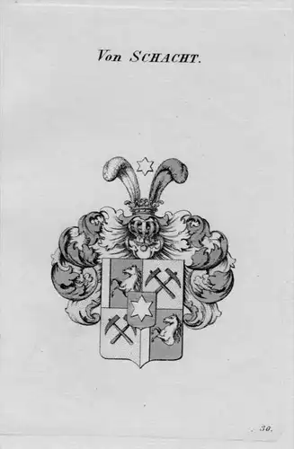 Von Schacht Wappen Adel coat of arms heraldry Heraldik crest Kupferstich