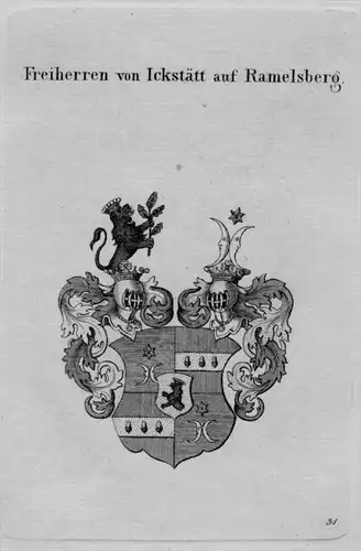 Ickstätt Wappen Adel coat of arms heraldry Heraldik crest Kupferstich