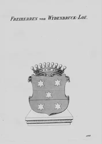 Wydenbruck Loe Wappen Adel coat of arms heraldry Heraldik Kupferstich