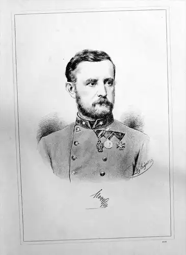 Anton Franz Leopold Edler v. Nagy Portrait Lithographie lithograph
