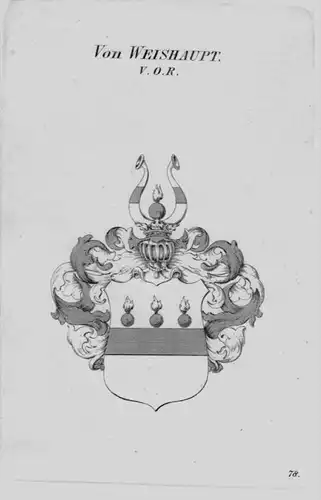 Weishaupt Wappen Adel coat of arms heraldry Heraldik crest Kupferstich