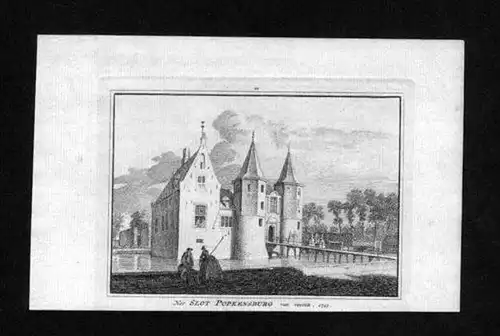 Kasteel Popkensburg Sint Laurens Kupferstich Holland gravure engraving