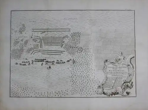 Plan of the Battle Fought near Winendael - Wijnendale / Torhout / Vlaanderen / Belgie / Belgien / Belgium Belg