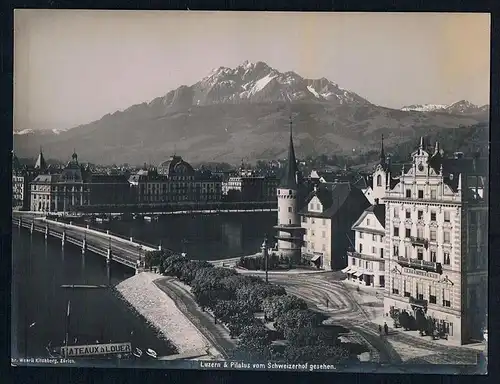 Luzern Pilatus Hotel Wehrli Original Foto photo vintage