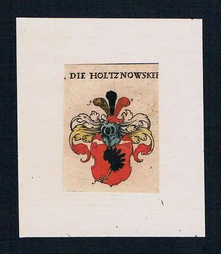 . Holtznowsker holz nowak Wappen Adel Heraldik heraldry crest Kupferstich