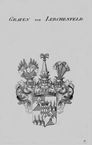 Lerchenfeld Wappen Adel coat of arms heraldry Heraldik crest Kupferstich
