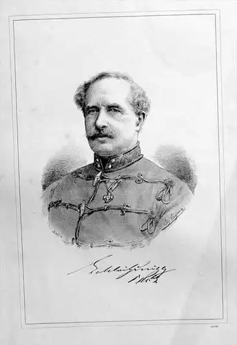 Theodor Freiherr von Schloissnigg Original Lithographie Portrait Litho