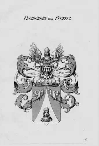 Pfeffel Wappen Adel coat of arms heraldry Heraldik crest Kupferstich