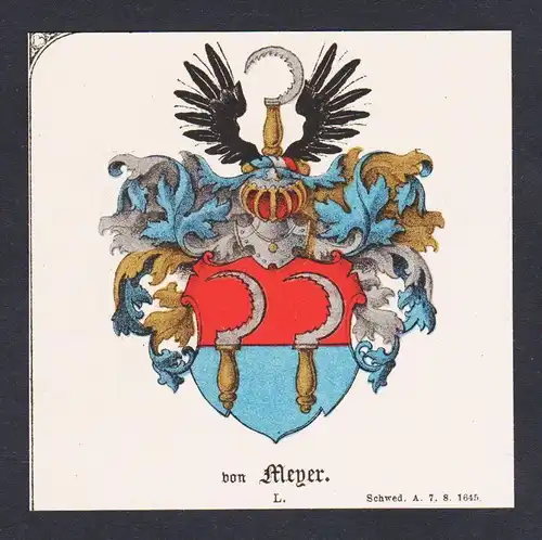 . von Meyendorff Dexküll Wappen Heraldik coat of arms heraldry Lithographie