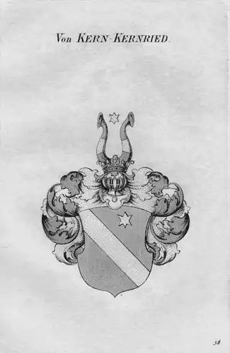Kern Kernried Wappen Adel coat of arms heraldry Heraldik crest Kupferstich
