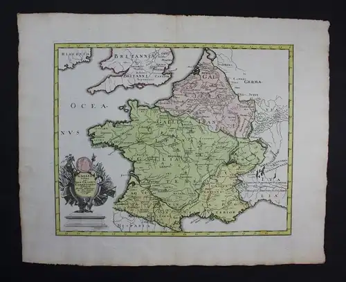 Frankreich France carte gravure engraving Karte map Kupferstich
