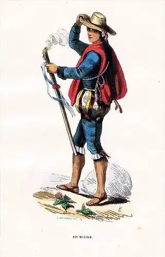 Ein Mestize - Mestize Mestizo Amerika America Südamerika South America Tracht costume