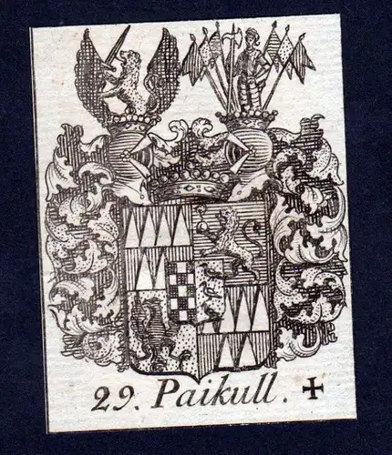 - Paikull Wappen vapen coat of arms Heraldik Genealogie Kupferstich