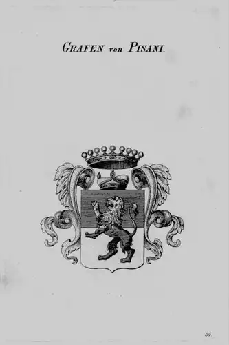 Pisani Wappen Adel coat of arms heraldry Heraldik crest Kupferstich