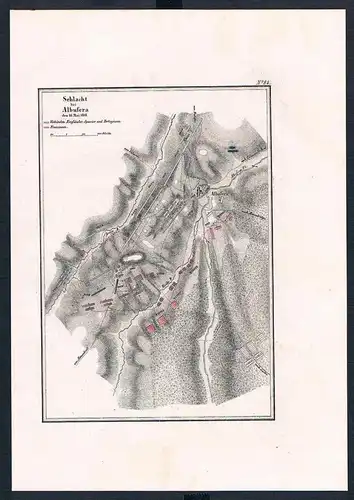 Albufera Spanien Spain Schlacht battle Karte map engraving