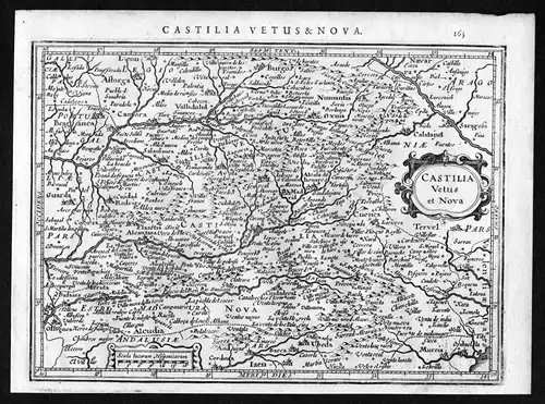 Castilla Kastilien Espana Spain Spanien Karte map Mercator Kupferstich