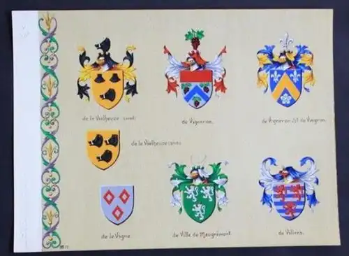 Vielheuze Vigneron Villers Ville Vigne Vingron Blason Wappen heraldique heraldry