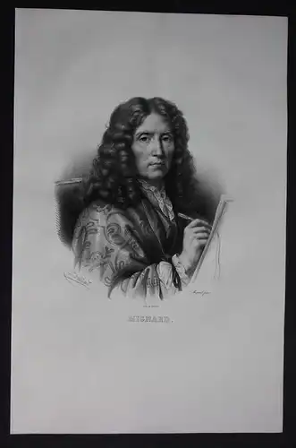 Pierre Mignard Maler painter peintre Lithographie Portrait Folio