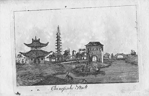 China Asia Asien Original Kupferstich