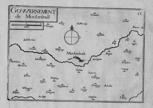 Montmirail Marne Champagne-Ardenne gravure Tassin