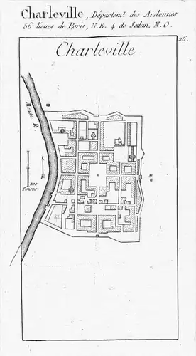 Charleville-Mezières Ardennes gravure