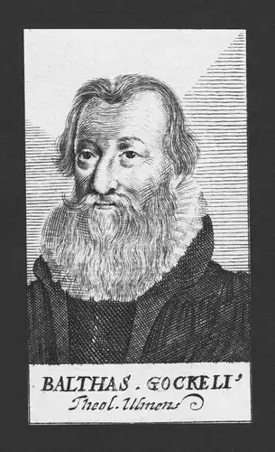 Balthasar Gockel Theologe Niederstotzingen Ulm Kupferstich Portrait