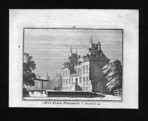 Kasteel Klein Poelgoest Koudekerk Kupferstich Holland gravure engraving