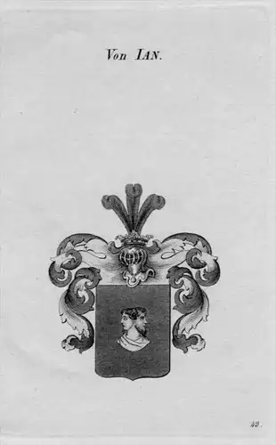 Ian Wappen Adel coat of arms heraldry Heraldik crest Kupferstich