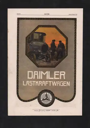 Auto Automobil Daimler Berlin Lastkraftwagen Zenith Vergaser Reklame
