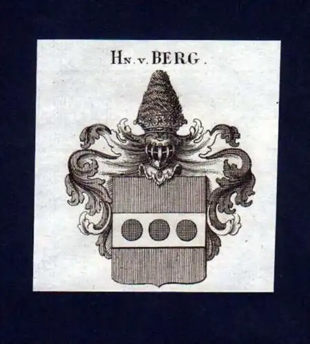 Herren v. Berg Heraldik Kupferstich Wappen