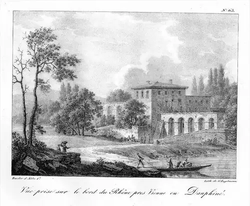 Vienne Isère Dauphine Lithographie