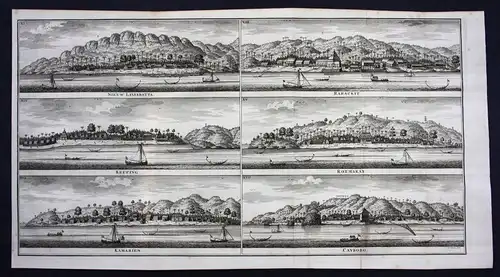 Seram Ambon island Maluku islands Indonesia map engraving Valentijn Asia