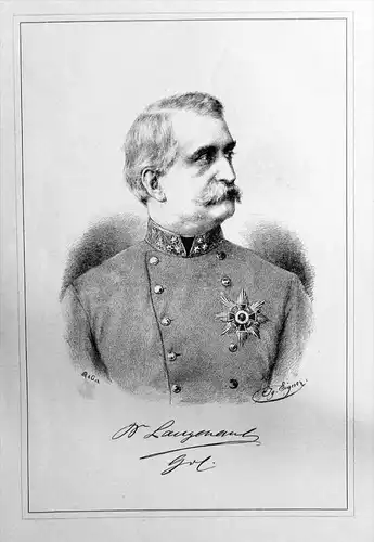 Ferdinand Freiherr von Langenau Original Lithographie Portrait Litho