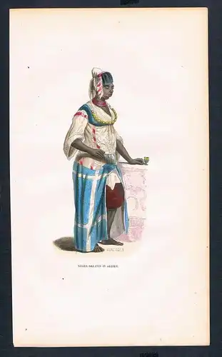 Neger-Sklavin in Algier - Algier Algerien Afrika Africa Algeria Sklavin Frau women Tracht costume