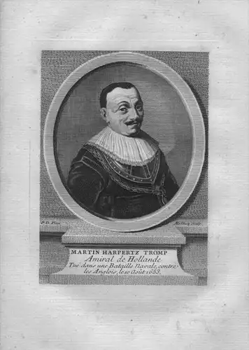 Martin Harpertz Tromp - Maarten Tromp Harpertszoon (1598 - 1653) Dutch navy general Admiral Marine Holland Kup