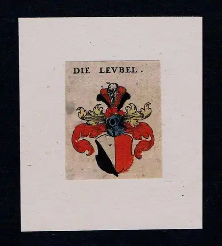 . die Leubel Wappen coat of arms heraldry Heraldik Kupferstich
