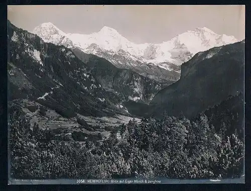 Heimwehfluh Mönch Eiger Jungfrau Wehrli Original Foto photo vintage