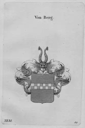 Berg Wappen coat of arms heraldry Heraldik Kupferstich