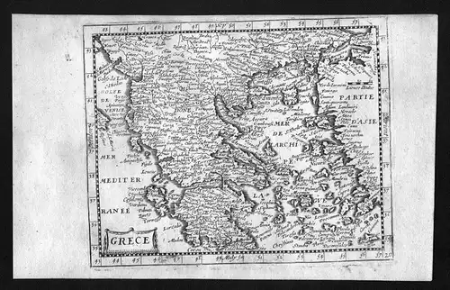 Grece - Greece Griechenland Archipelago Turkey Türkei Jollain map carte Karte