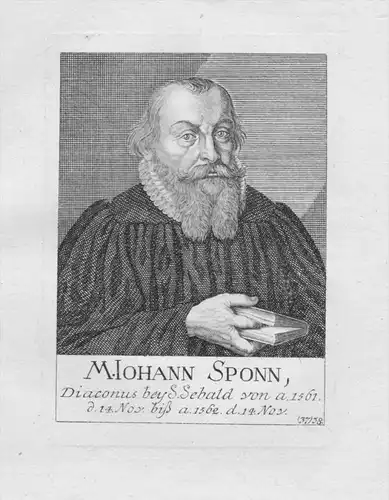 Johann Spon Diakon Theologe St. Sebald Sebalduskirche Nürnberg Portrait