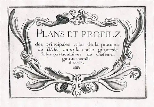 Brie Ile-de-France Paris title page gravure Original Kupferstich Tassin