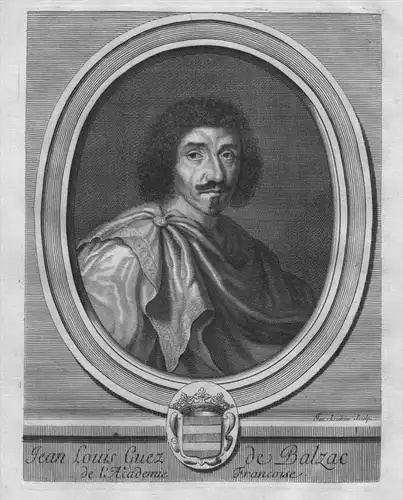 Jean Louis Guez de Balzac - Portrait Wappen