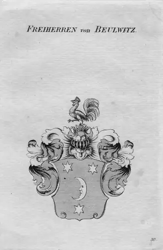 Beulwitz Wappen Adel coat of arms heraldry Heraldik crest Kupferstich