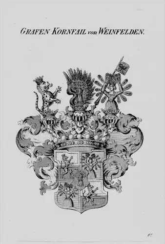 Kornfail Weinfelden Wappen Adel coat of arms heraldry Heraldik Kupferstich