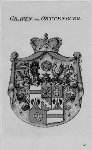 Orttenburg Wappen Adel coat of arms heraldry Heraldik crest Kupferstich
