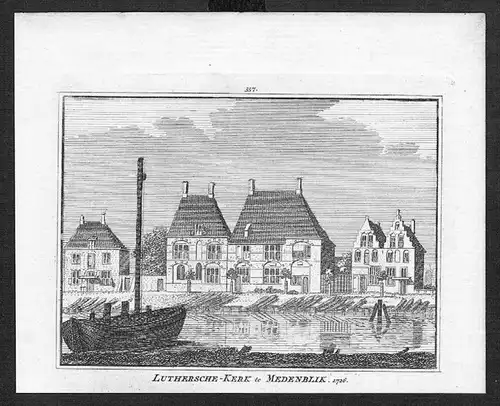 Medemblik Luthersche Kirche Kerk Holland Nederland Original Kupferstich