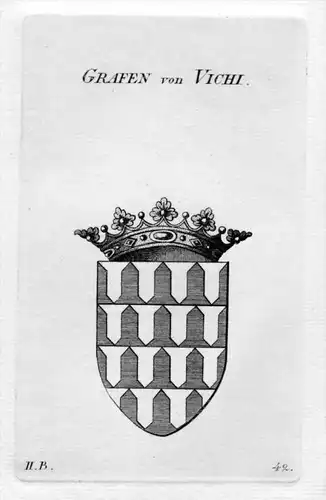 von Vichi Wappen Adel coat of arms heraldry Heraldik Kupferstich
