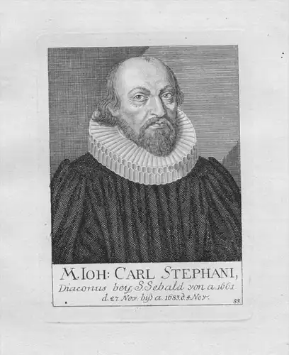 Karl Stephani Diakon St. Sebald Sebalduskirche Nürnberg Portrait