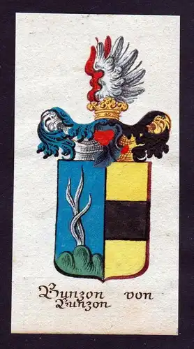 Bunzon von Bunzon Böhmen Wappen coat of arms Manuskript